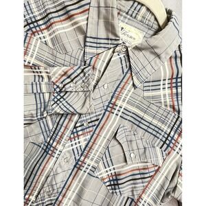 VTG Texson Western Wear Pearl‎ Snap 15.5-34 Extra Long Tail Men's Cowboy Shirt